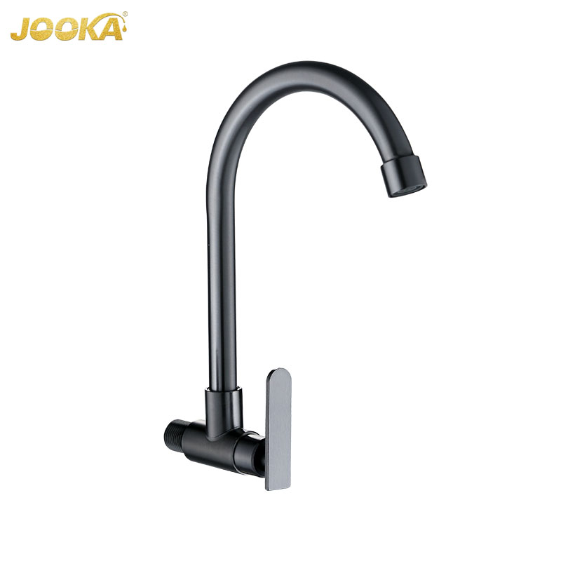 Stainless steel grey kitchen faucet