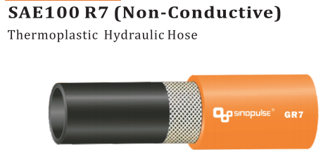 Non-conductive thermoplastic hydraulic hose