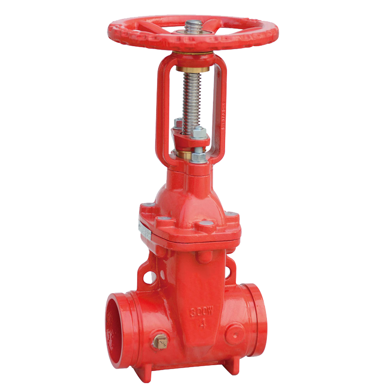 Ductile iron grooved resilient OS&Y gate valve approoved FM UL for fire fighting system