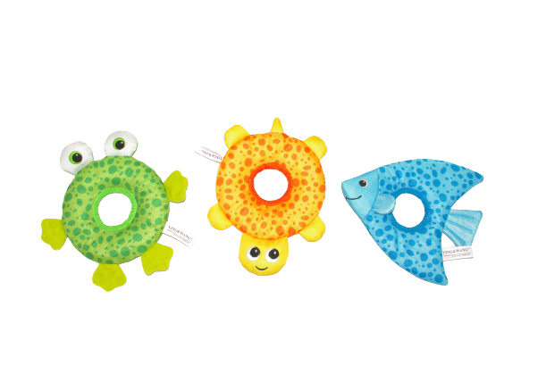 Woof Floating Cute Funny Stuffed Pet Squeak Toy Squeaky Dog Toy Set