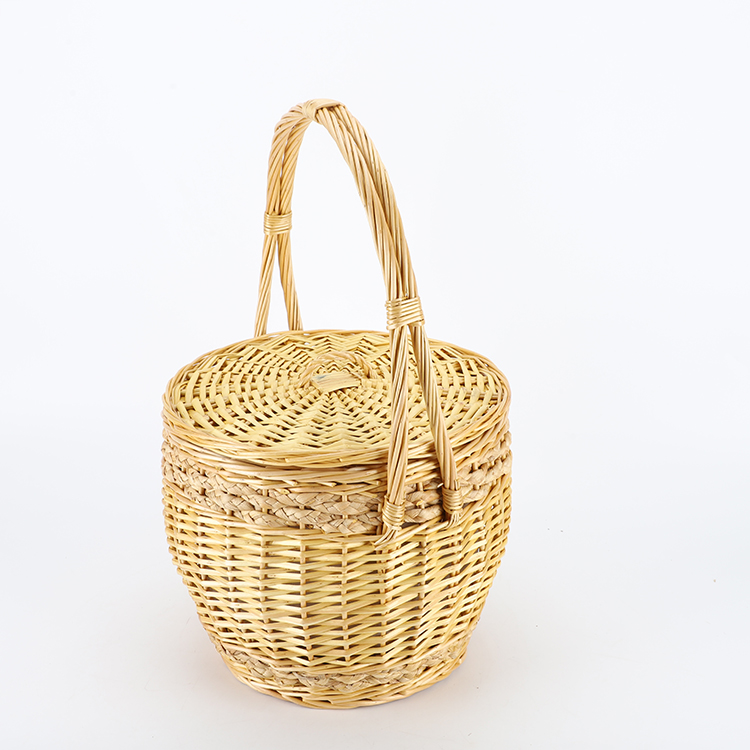 Jinliu woven wicker storage basket handmade home storage basket
