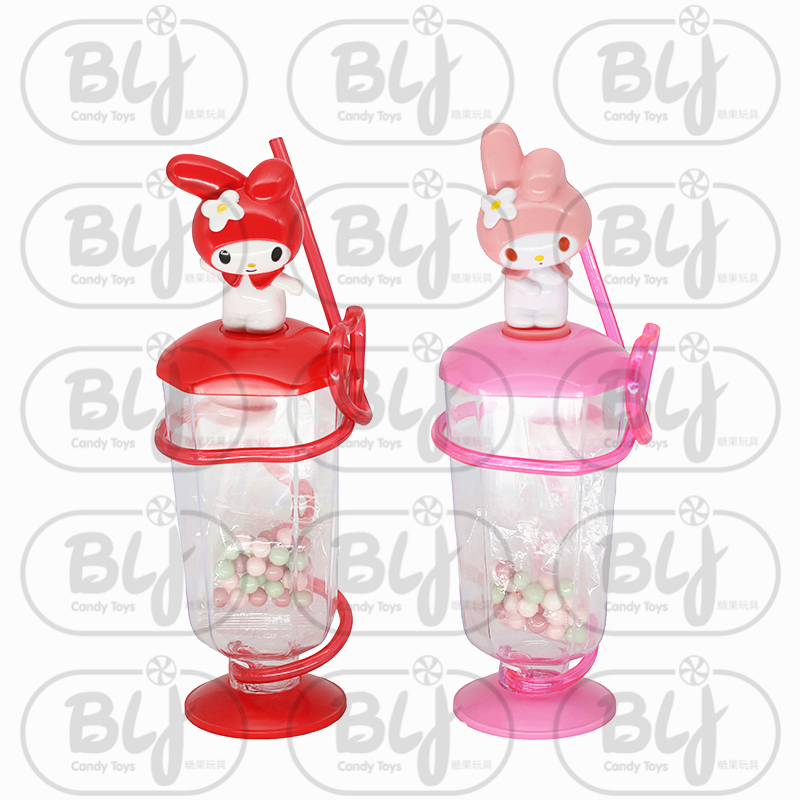 Straw cup with candy