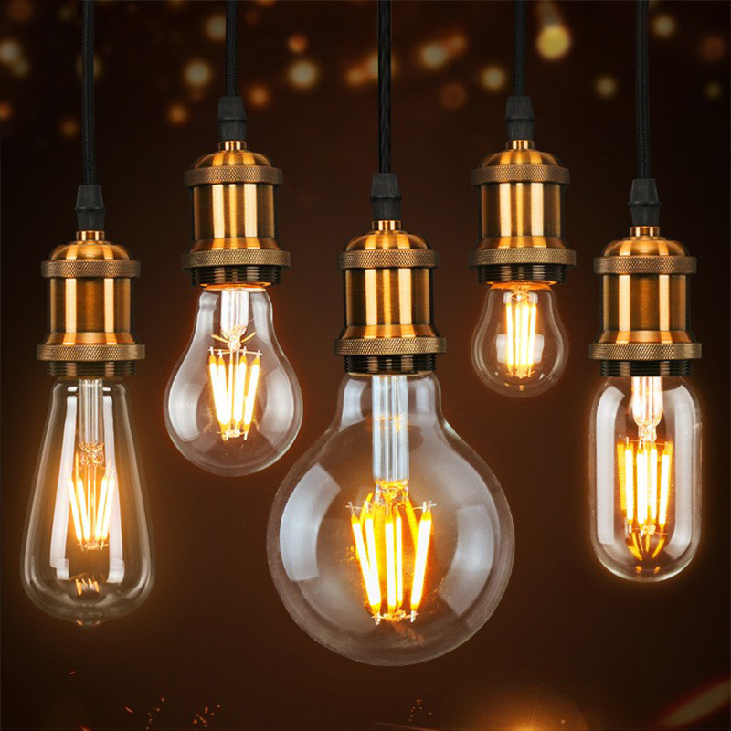 Clear Glass Candle Home Lighting Energy Saving Tungsten Lamp Led Filament Bulb,Edison Bulb