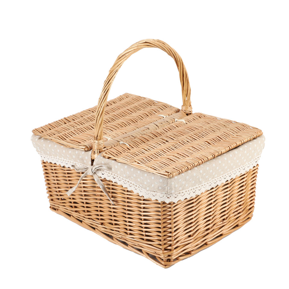 Jinliu wicker basket woven picnic basket outdoor picnic basket