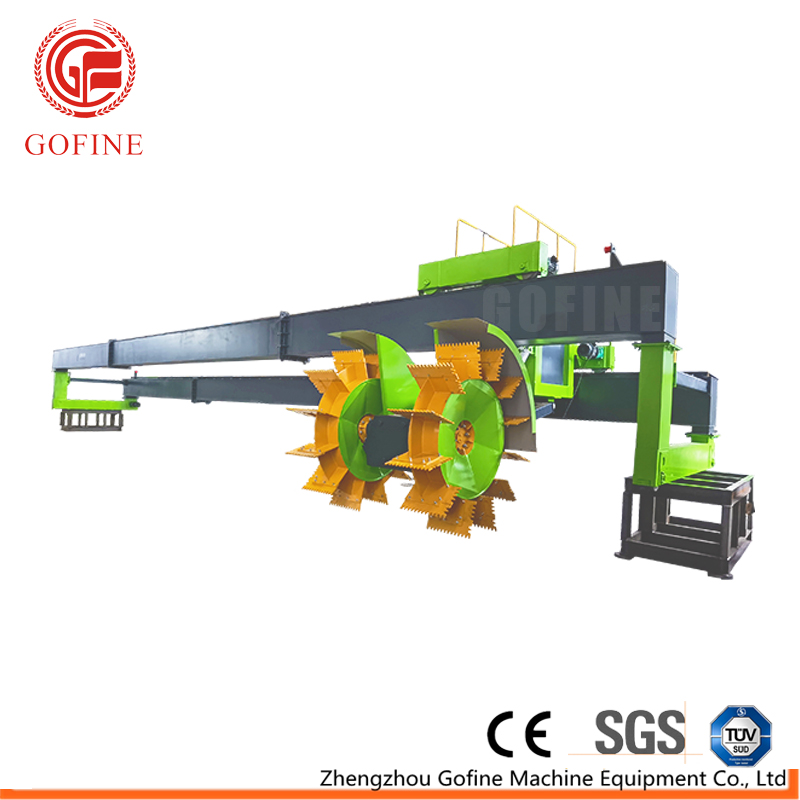 Gofine self propelled compost macine for stainless steel cow manure gardening waste