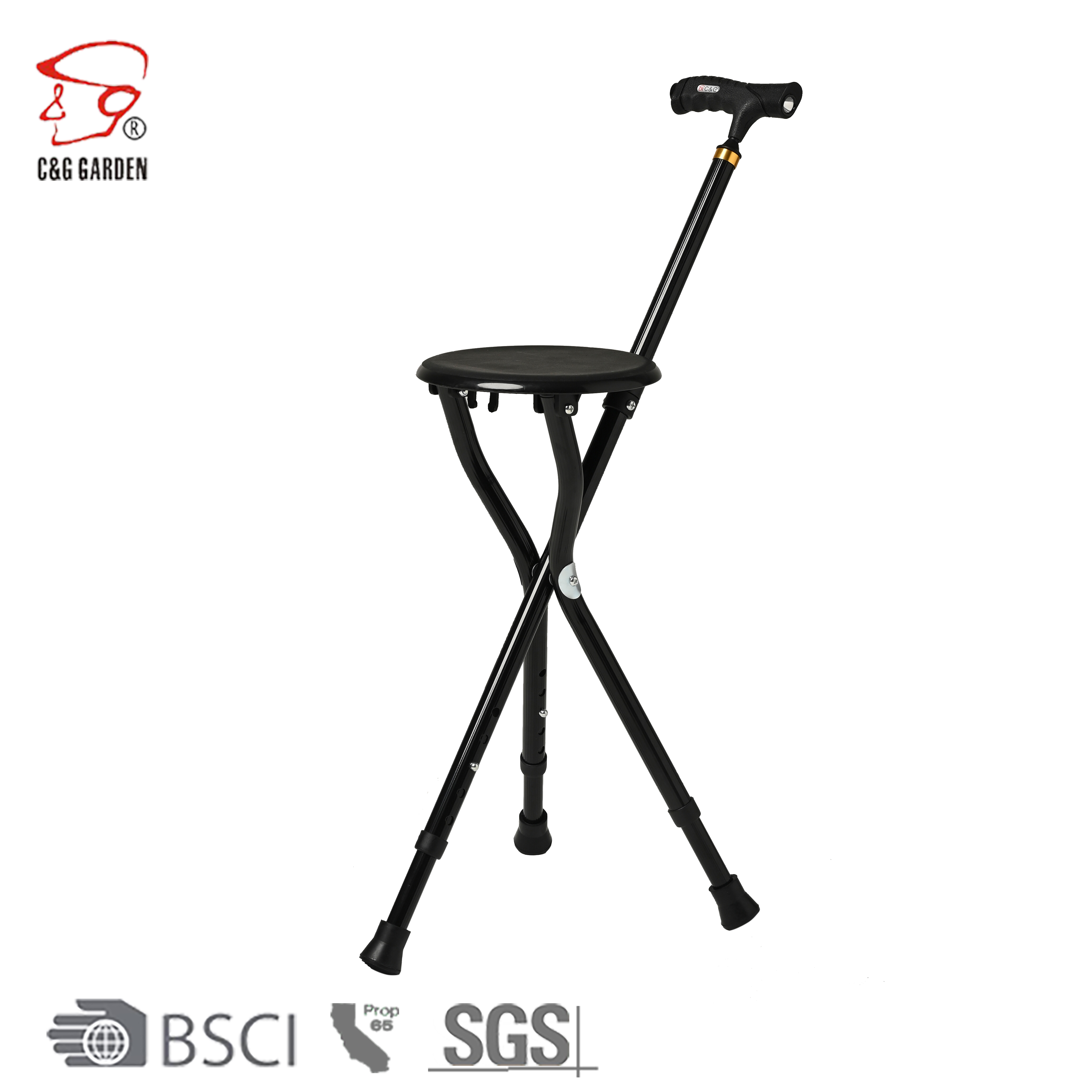 GZD01 Round stool board walking elderly special crutch stool crutch seat
