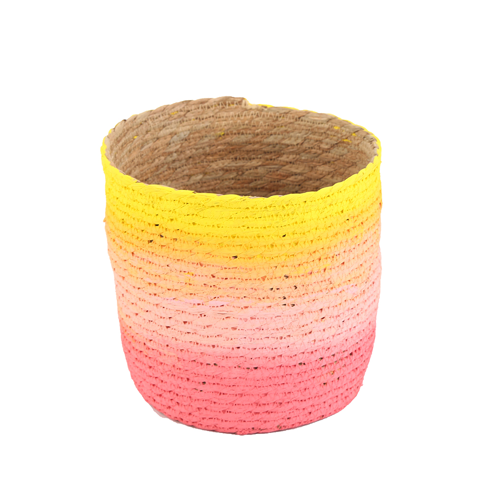 jinliu home storage basket with handles handmade woven storage bins
