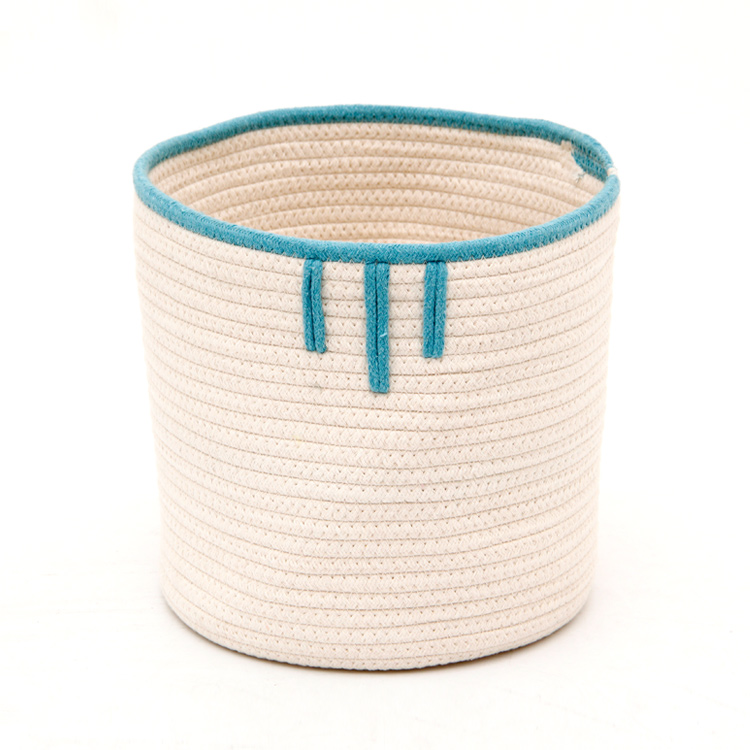 Jinliu foldable cotton rope basket woven basket storage basket