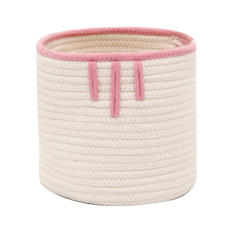 Jinliu foldable cotton rope basket woven basket storage basket