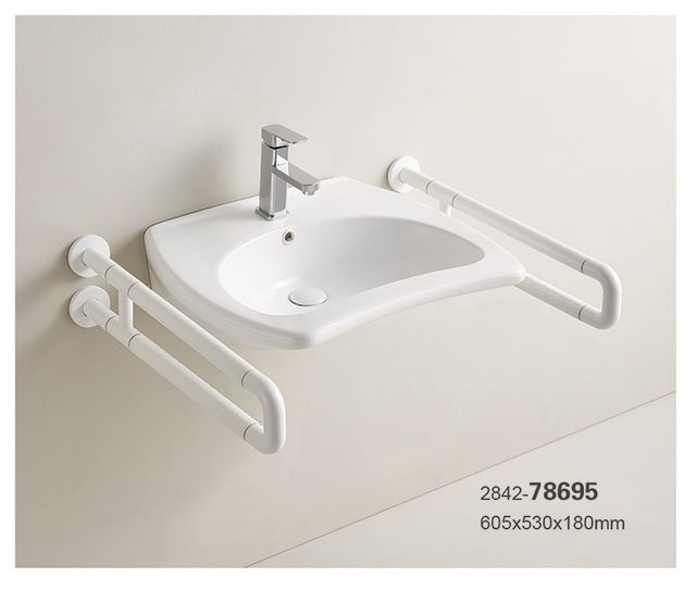 Ceramic vessel sink wall mount small half bathroom corner basin left and right hand wash basin sink
