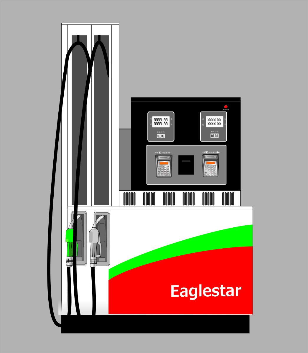 EG6 fuel dispenser Card reader for prepay petro card Vane pump4-piston flow meter Optional gear pump