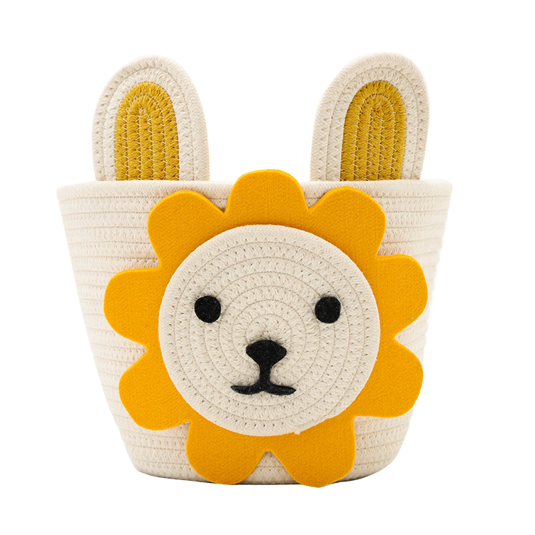 Jinliu foldable cotton rope basket woven basket storage basket