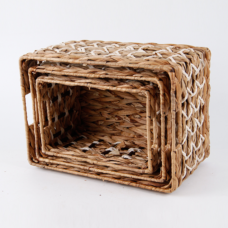 Jinliu woven wicker storage basket handmade home storage basket