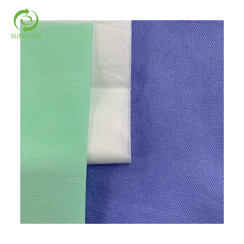 polypropylene blue waterproof new ss material rolls pp spunbond nonwoven fabric for surgical medical