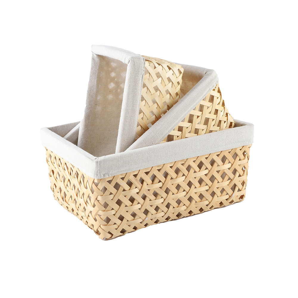 Jinliu customized home storage basket woodchip storage basket