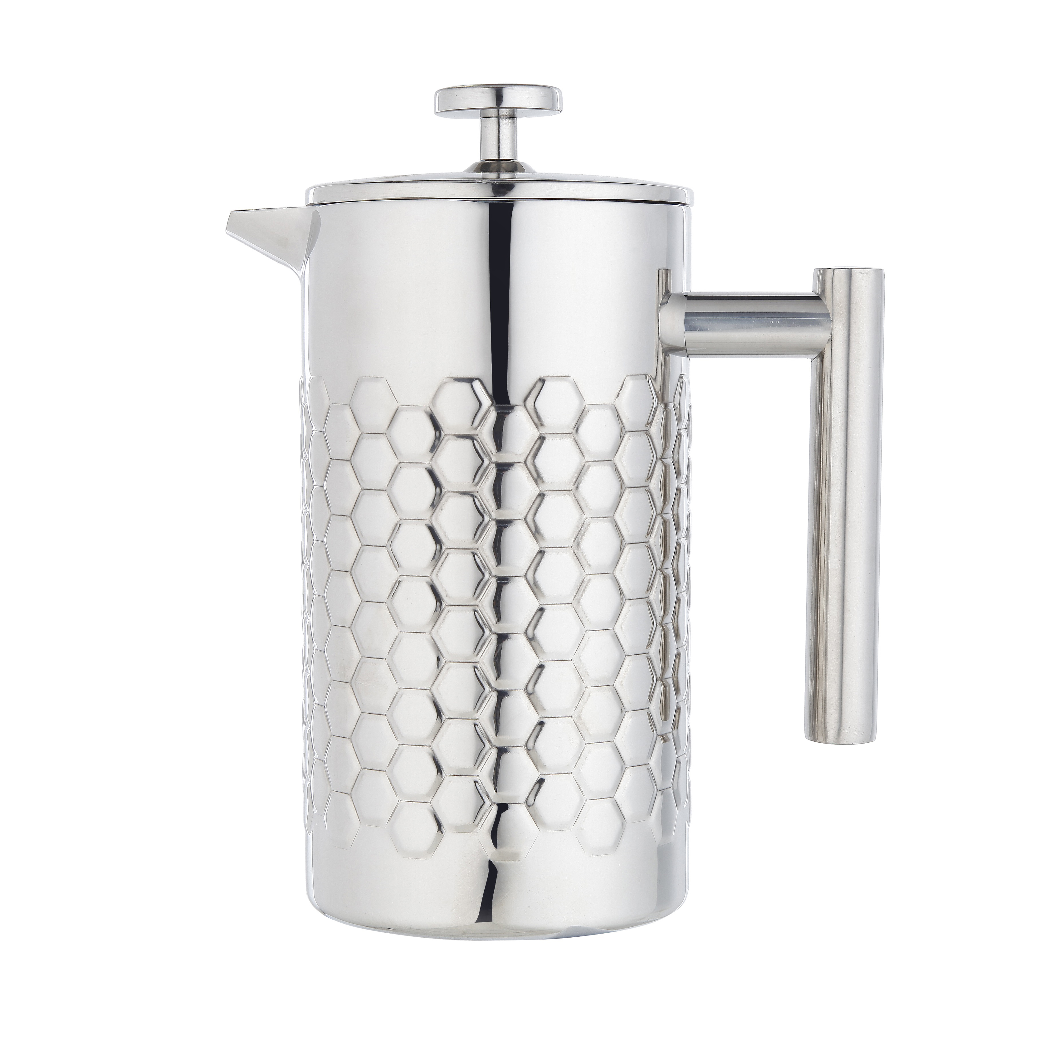 Stainless steel double wall insulated coffee maker french press coffee plunger cafetiere