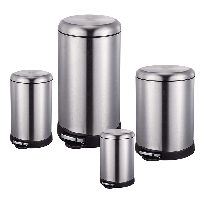 5L 6L 12L 20L 27L 30L round stainless steel household bathroom kitchen pedal waste bin SW6939