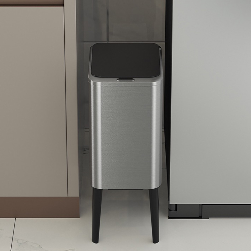 2023 New high feet kitchen metal sensor trash can