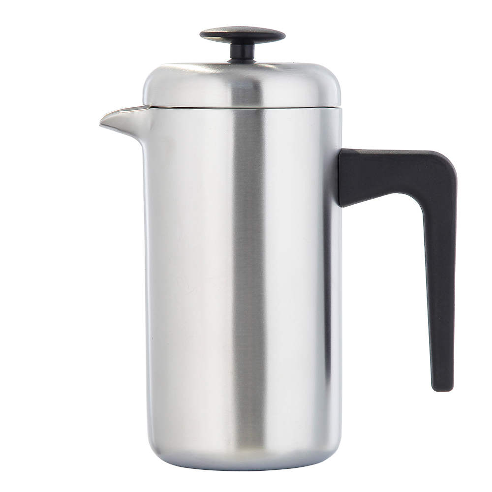 Stainless steel double wall insulated coffee maker french press coffee plunger cafetiere