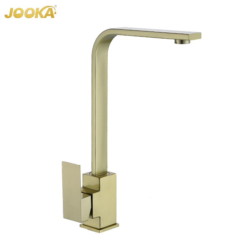 Golden 304 square single hole hot and cold vegetable basin faucet