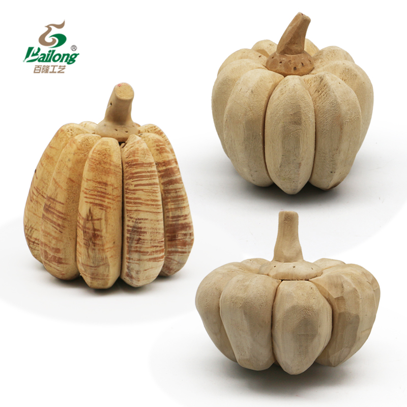 wood Halloween pumpkin decoration