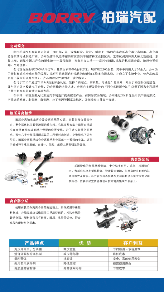 Zhejiang Bairui Auto Parts Co., Ltd. – Photos produits 1