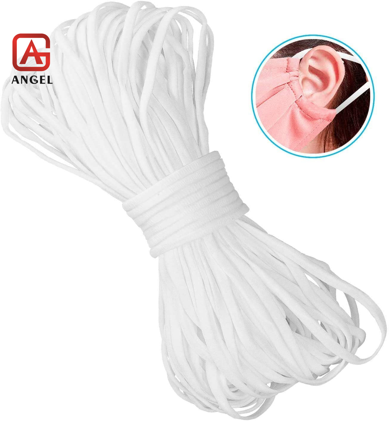 Angel Soft Elastic Band Earloop 3mm/5mm Nylon Elastic Earloop
