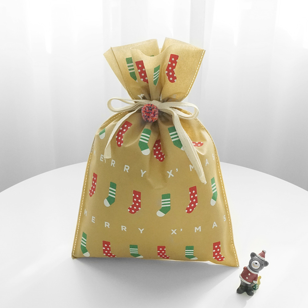 Christmas Socks Pattern Non-woven Gift Packing Bags