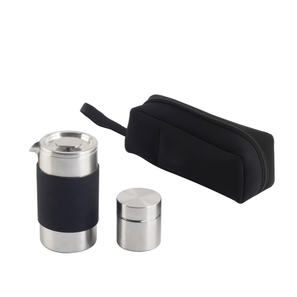 Portable French Press with Mini Canister and Collection Bag