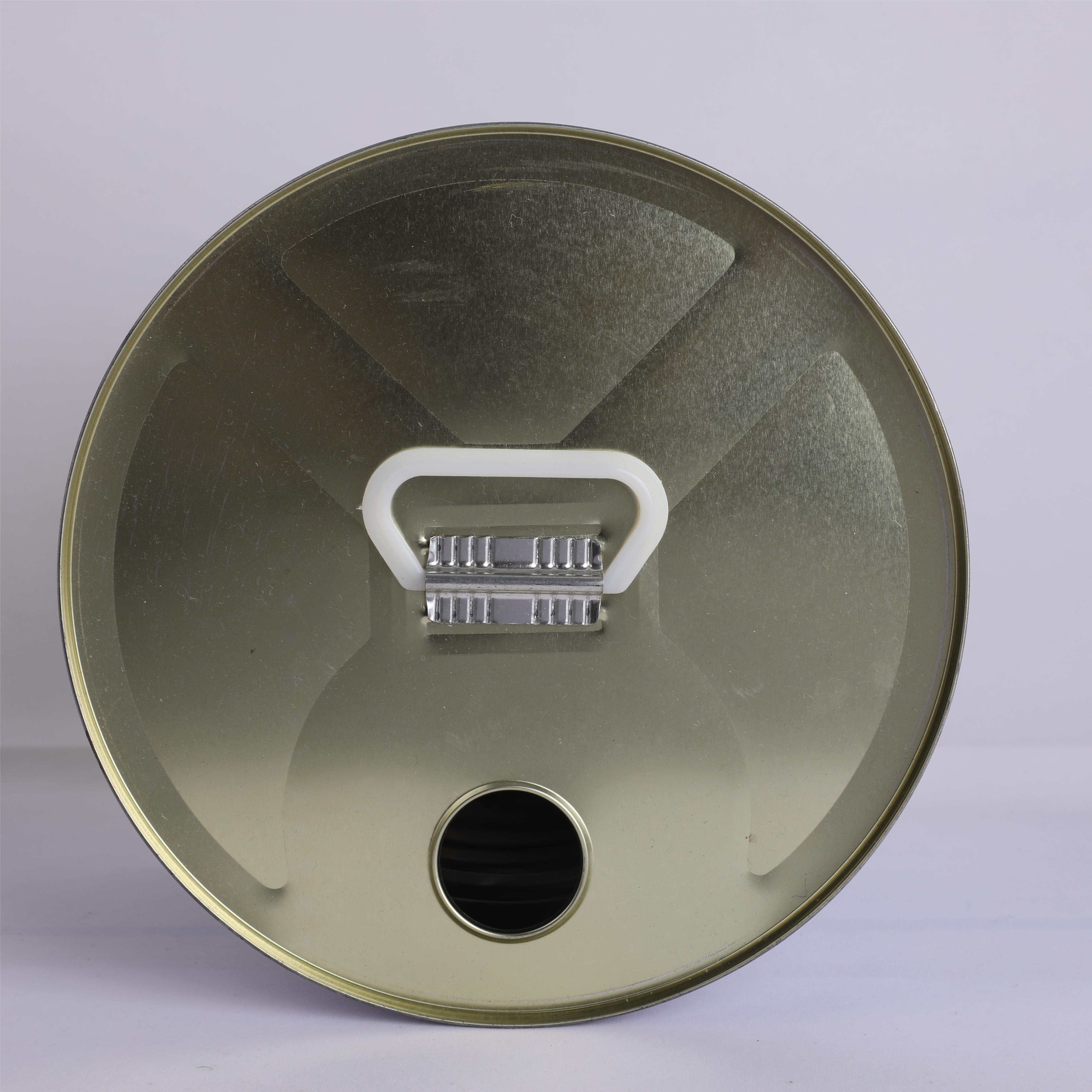 Metal Round Bucket With Plastic Lid