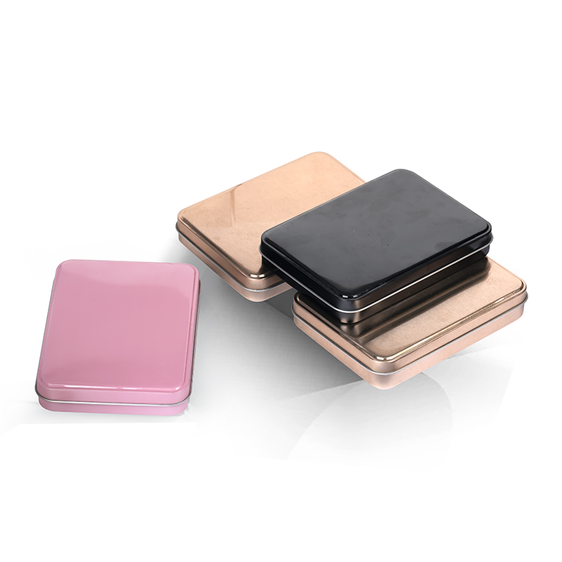 Rectangular Tin Boxes With Lid Cosmetic Candy Jewelry Gift Tin Case
