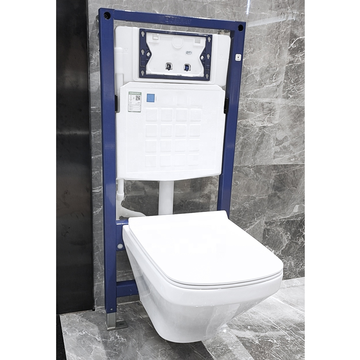 Wall mounted toilet,wall hung toilet,bathroom hanging modern rimless toilet,toilet without tank