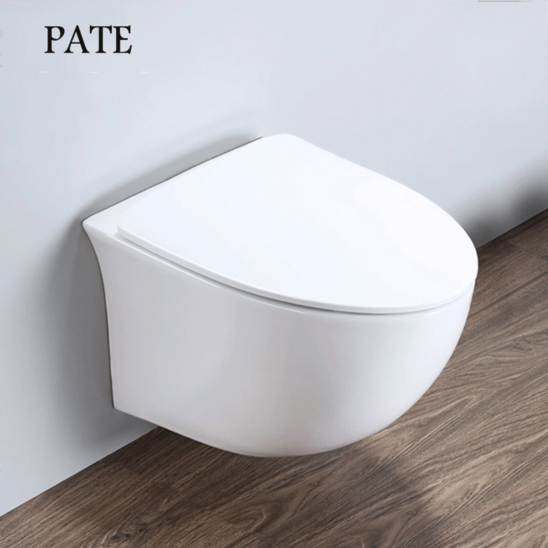 Wall mounted toilet,wall hung toilet,bathroom hanging modern rimless toilet,tankless toilet