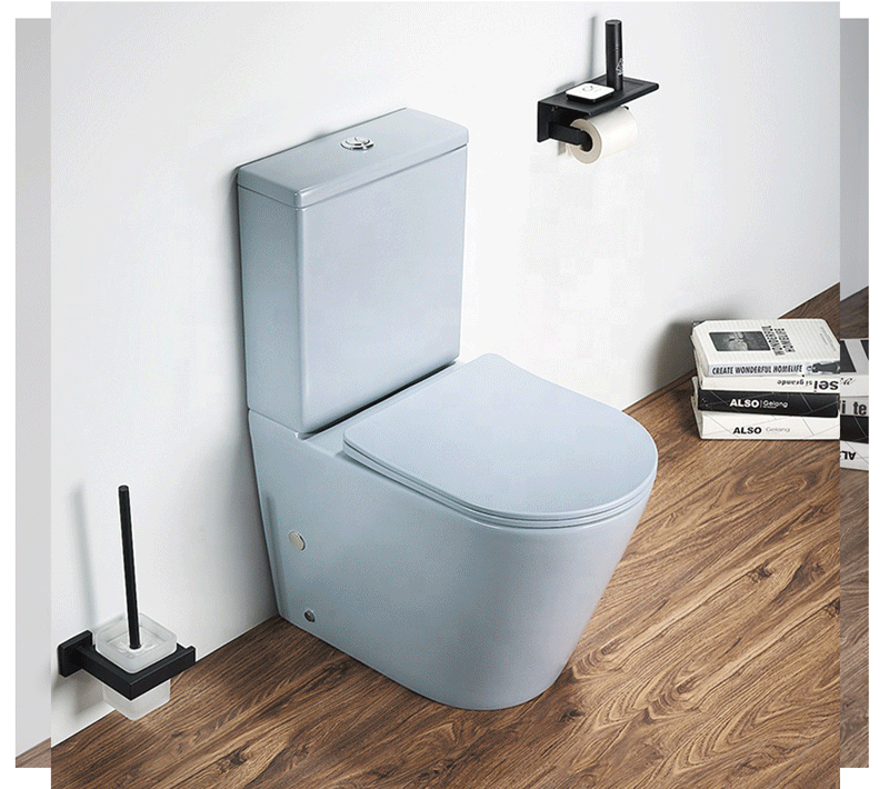 bathroom toilet,water closet,wc,two piece toilet,modern rimless ceramic colors toilet,black toilet