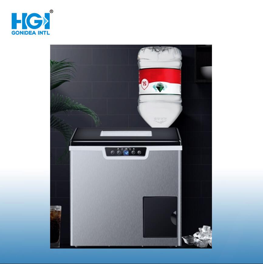 Hgi Manual Water Added Home Use Stainless Steel Cubic Ice Making Machine