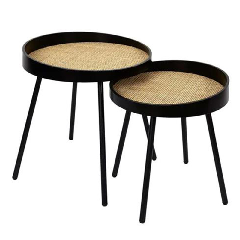 Black Rattan Coffee Table
