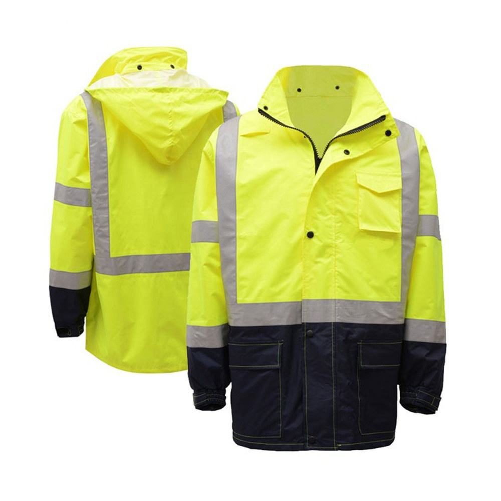 Wear Manufacturer Waterproofed Jacket Fluorescent Hi Vis Parka Security Jacket