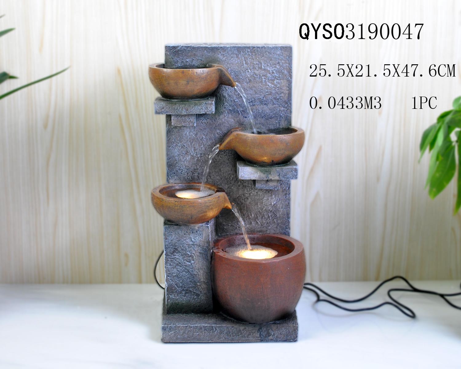 Solar Polyresin Outdoor Fountain