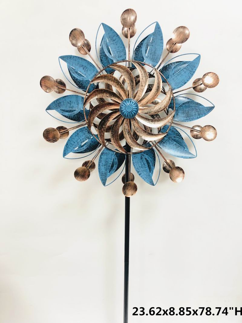 Outdoor garden iron windmill