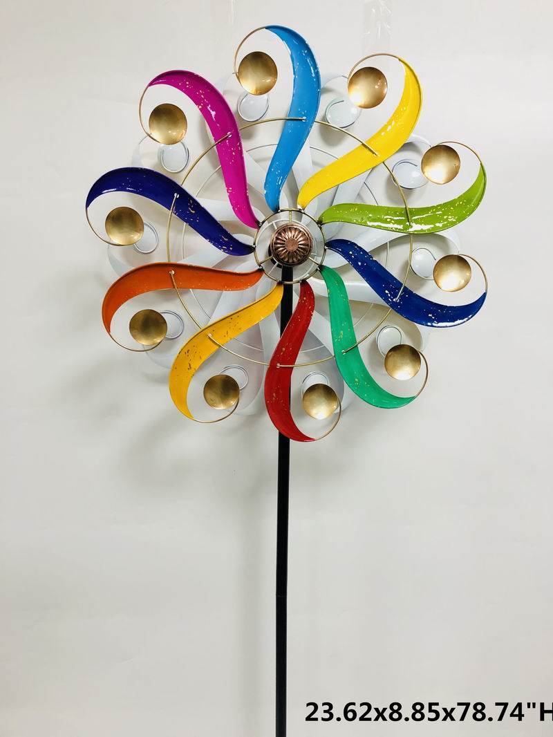 Outdoor garden iron windmill