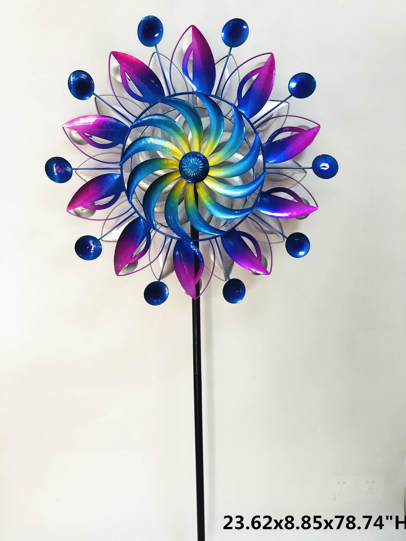 Outdoor garden iron windmill