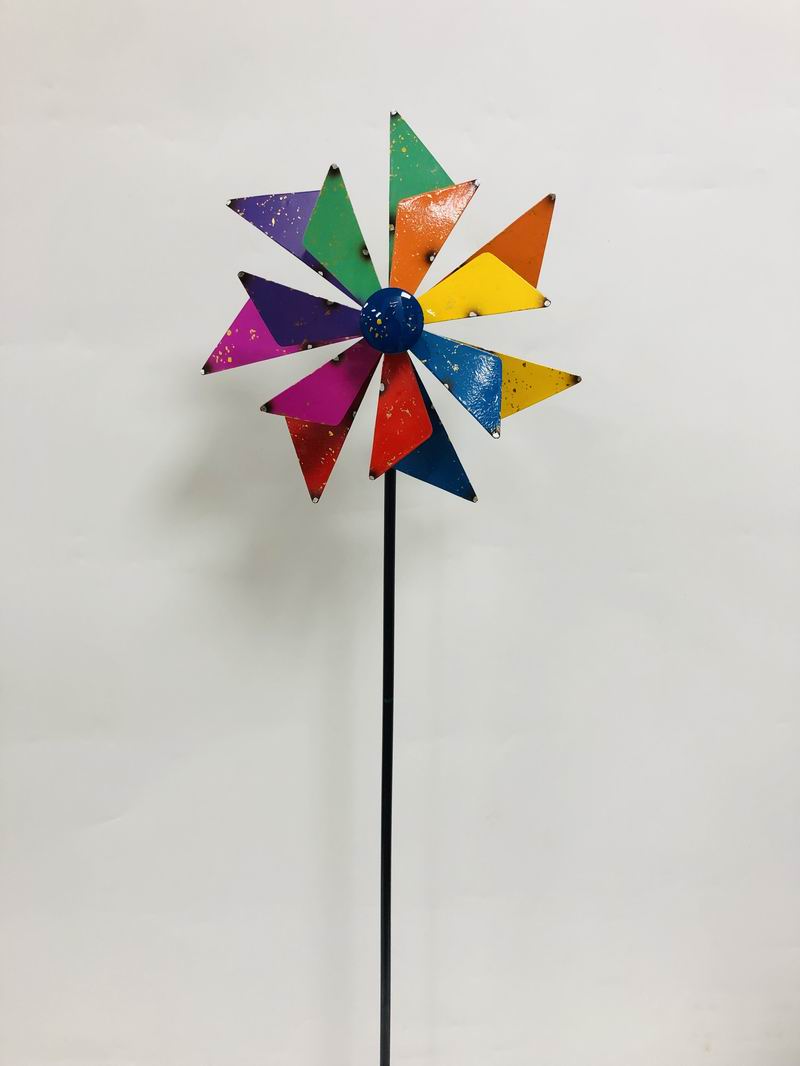 Outdoor garden iron windmill