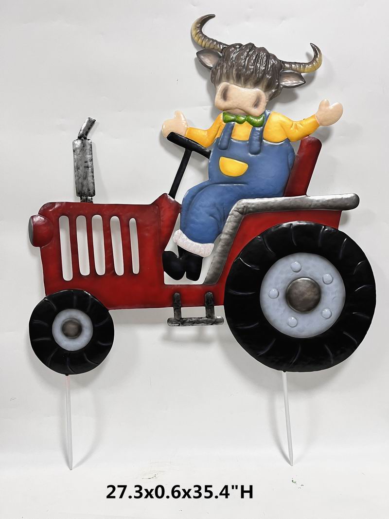 Farm Outdoor garden decoration iron art plug-in