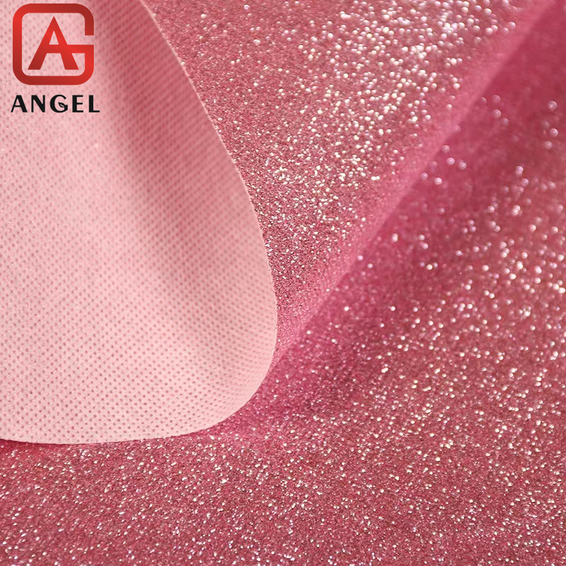 Angel Factory Sparkling Nonwoven Colorful Sequins Sparkle 3D Chunky Glitter Nonwoven Fabric for Toy