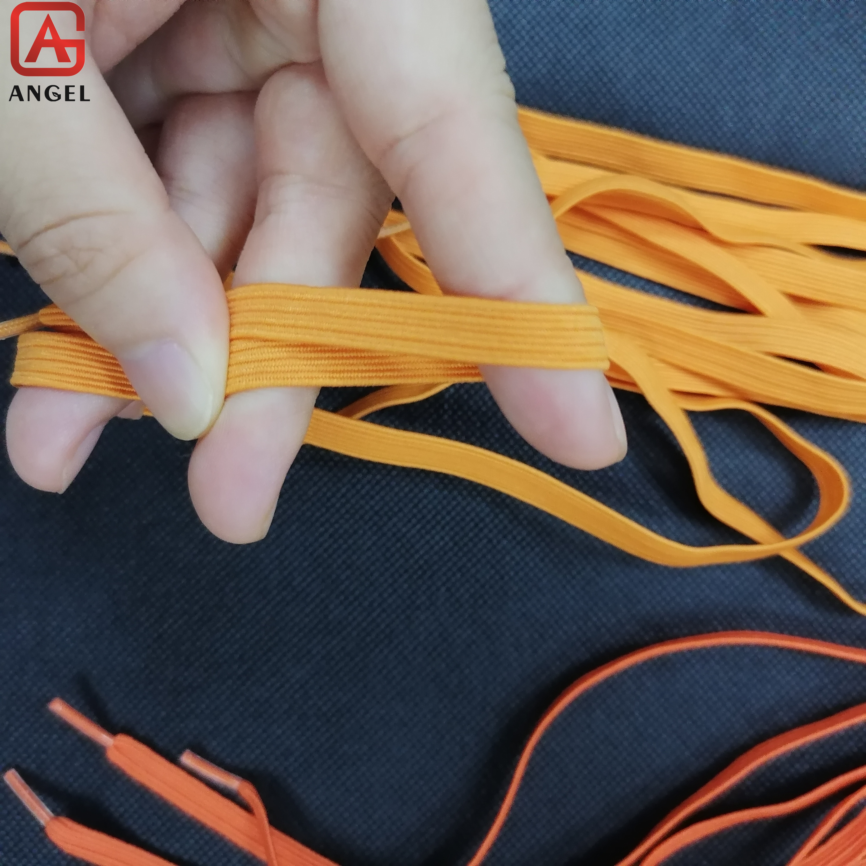 Angel 7MM Finished Earloop Elastic Strap With Size Adjustable Buckle For Fabric Mask Elastic Band