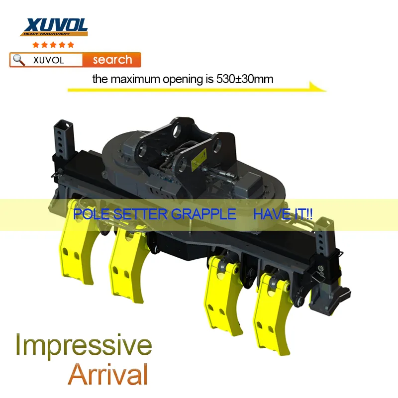 XUVOL XVDG-150C excavator pole grab PIPE GRAPPLES
