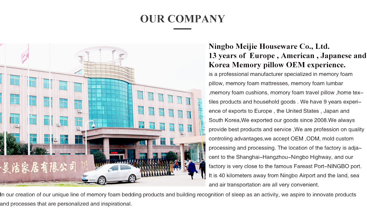 Ningbo Beilun Meijie Home Products Co., Ltd. – Foam pillow 1