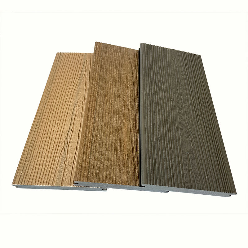 outdoor capped design co extrusion plastic timber decking co-extrude wpc lumber products