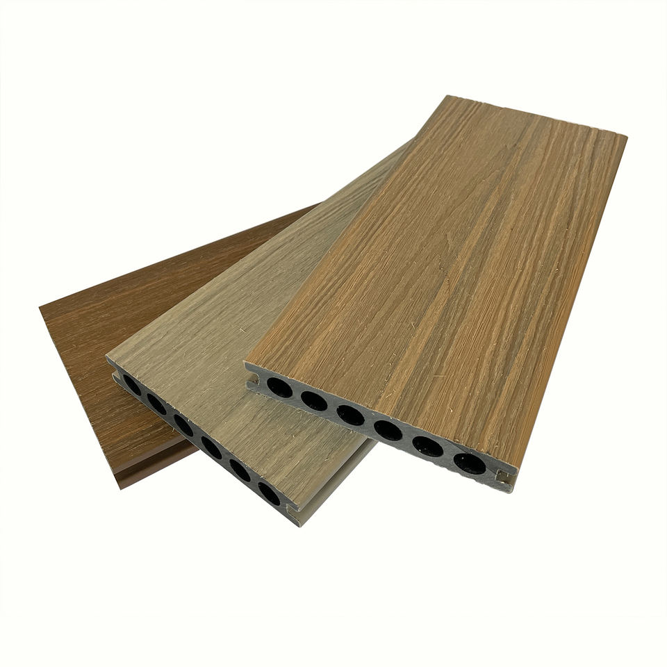 outdoor artificial wood wpc outdoor decking coextrusion capped wood plastic composite decking