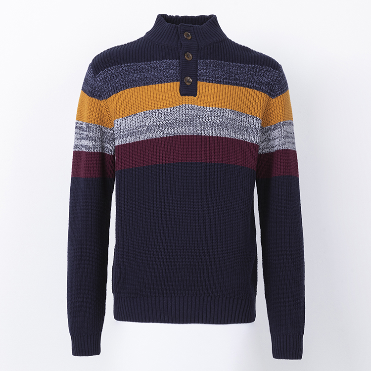 Men colorfull strip sweater